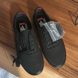 Black vans, authentic skate shoe, never worn